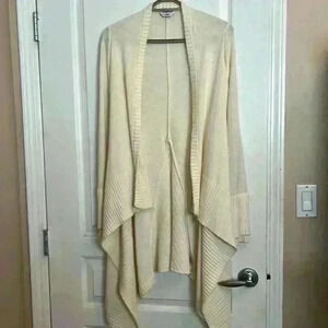 bebe White long Cardigan  Sweater